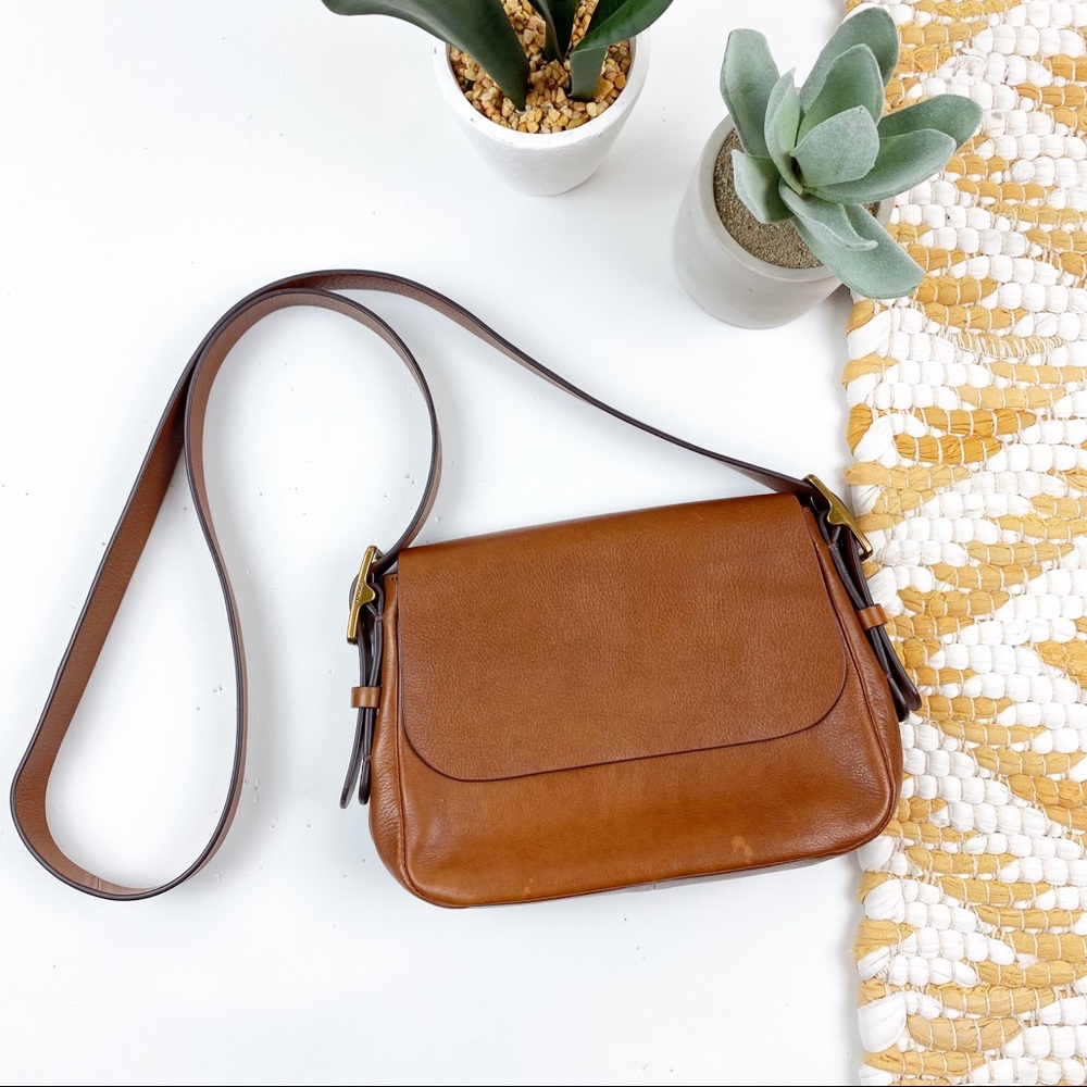 Fossil Harper Small Cross Body Bag Brown Cow Hide - Picture 2 of 8